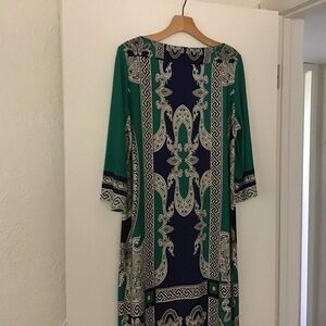 Forever 12/14 Soft knit Print Dress 3/4 Sleeve